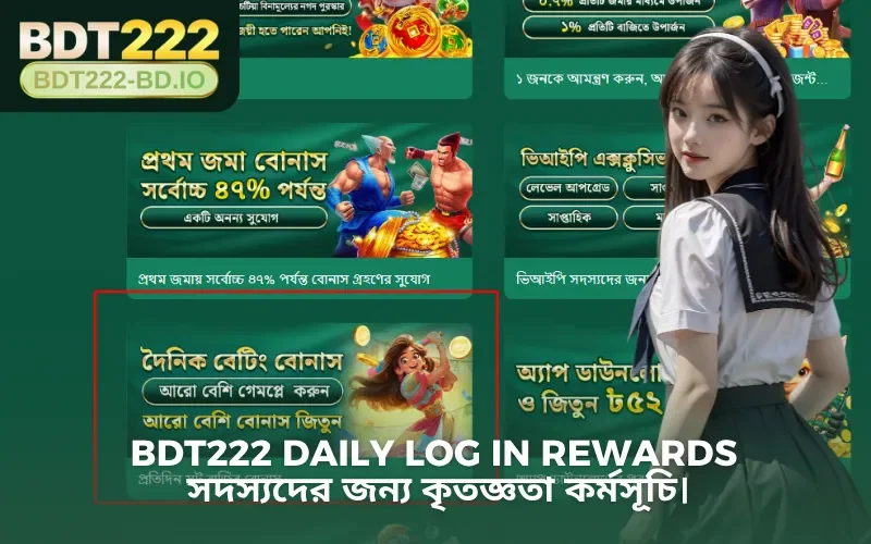 BDT222 Daily Log In Rewards লাল এনভেলপ গ্রহণ