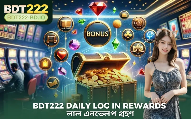 BDT222 Daily Log In Rewards সদস্যদের জন্য কৃতজ্ঞতা কর্মসূচি।