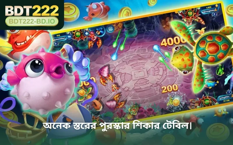 অনেক স্তরের পুরস্কার শিকার টেবিল।