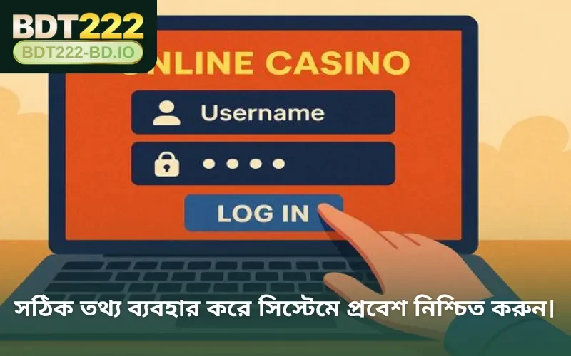 সঠিক তথ্য ব্যবহার করে সিস্টেমে প্রবেশ নিশ্চিত করুন।