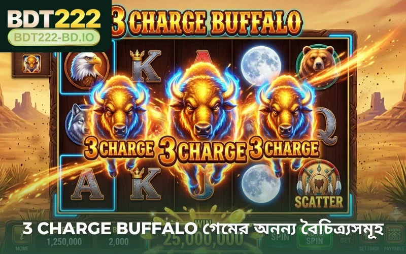3 Charge Buffalo গেমের অনন্য বৈচিত্র্যসমূহ